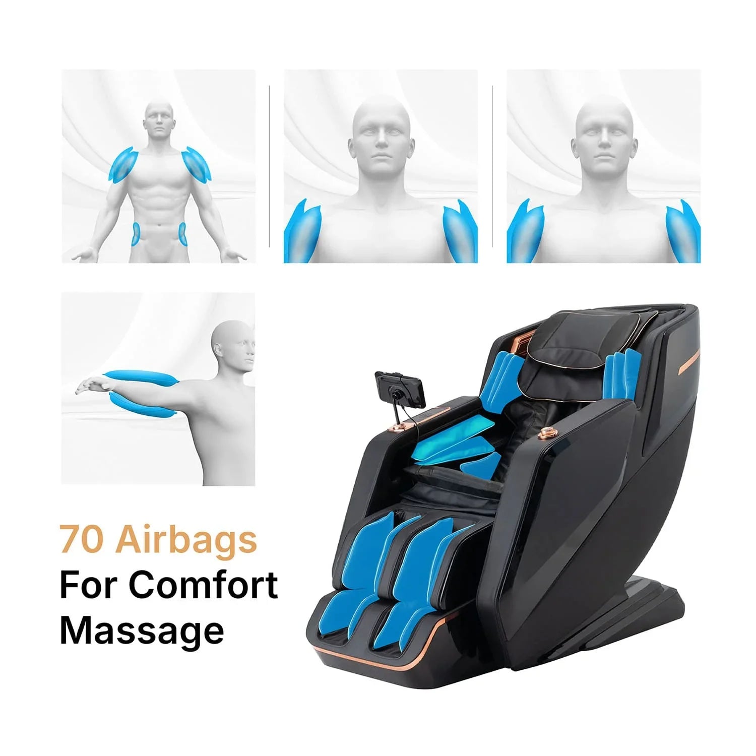 Nourest Lion 4D Dual Core Luxury Full Body Massage Chair with Health Detection - Dream Relaxer