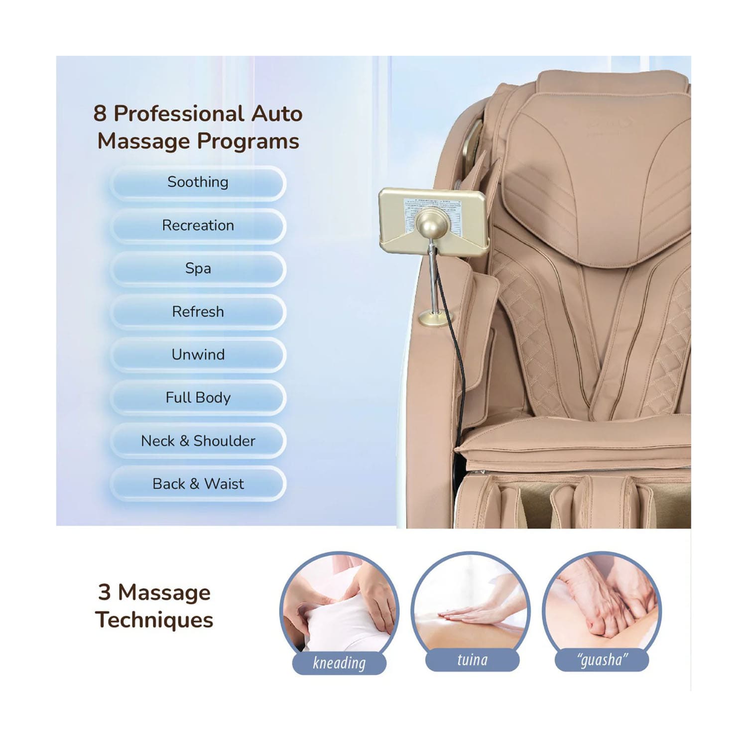 Zero U Fairy Plus Fixed Roller Massage Chair - Dream Relaxer