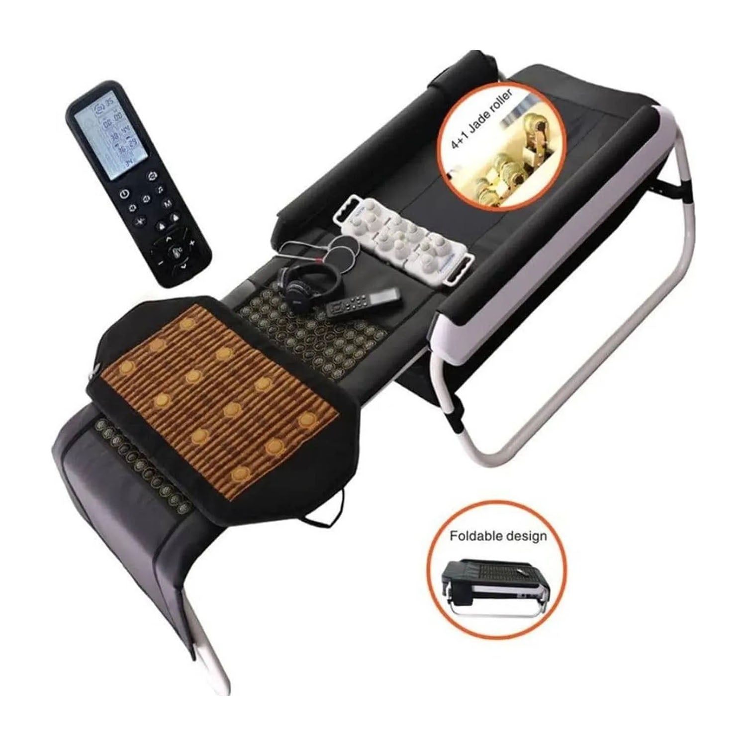 Pop Relax Massage Bed With Electrical Infrared Heating and Jade Stone Roller Massage Bed