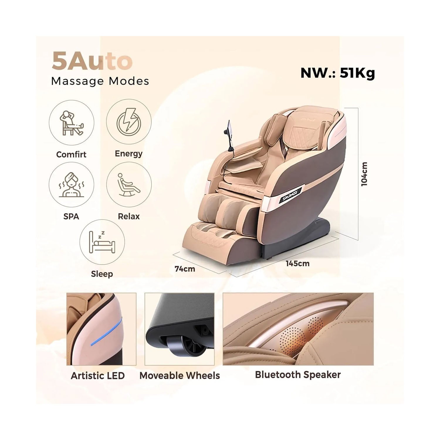Sparnod Fitness Deluxe Massage Chair Massage Chairs