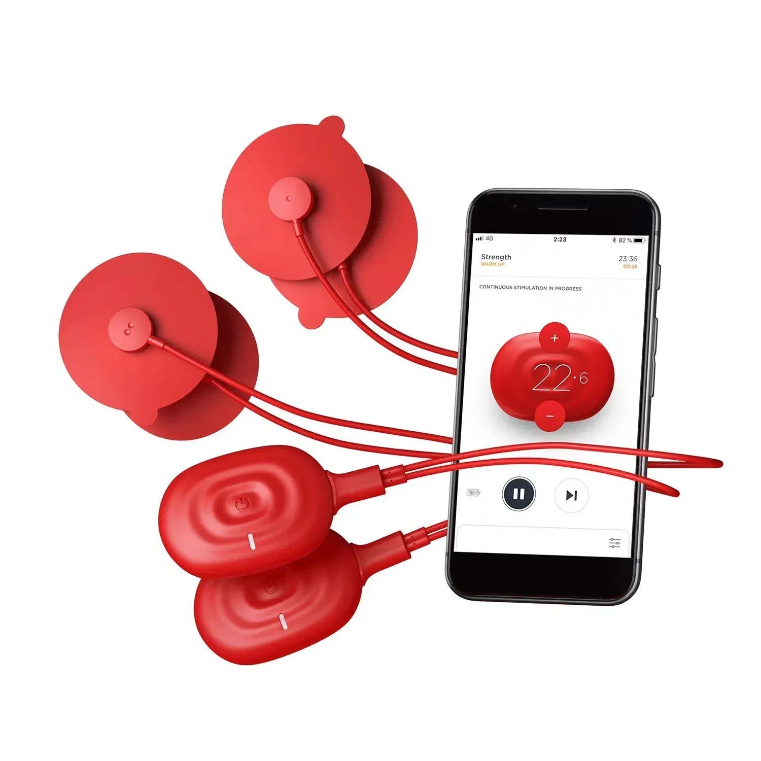Therabody PowerDot Duo 2.0 Electric Muscle Stimulator Red