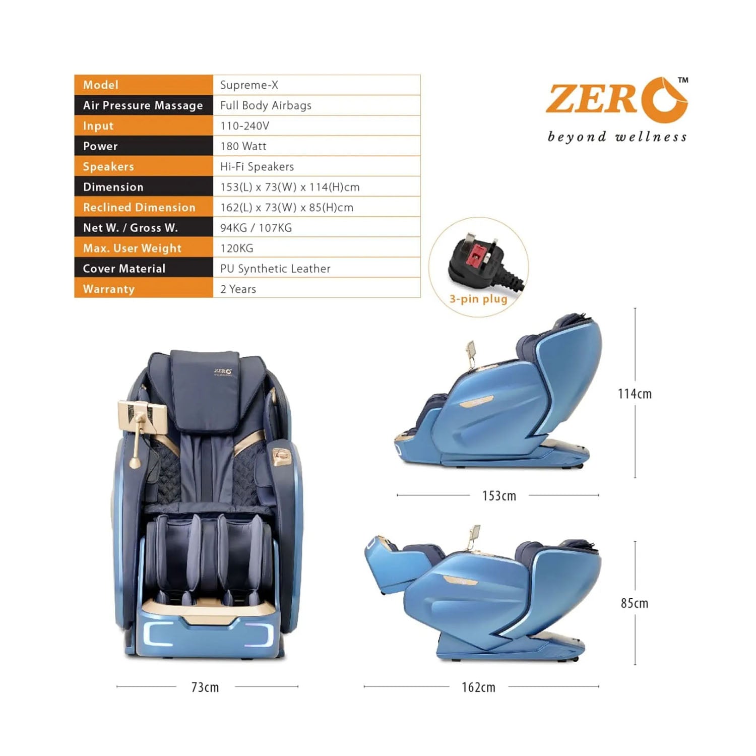 Zero Supreme X 4D Massage Chair Massage Chairs