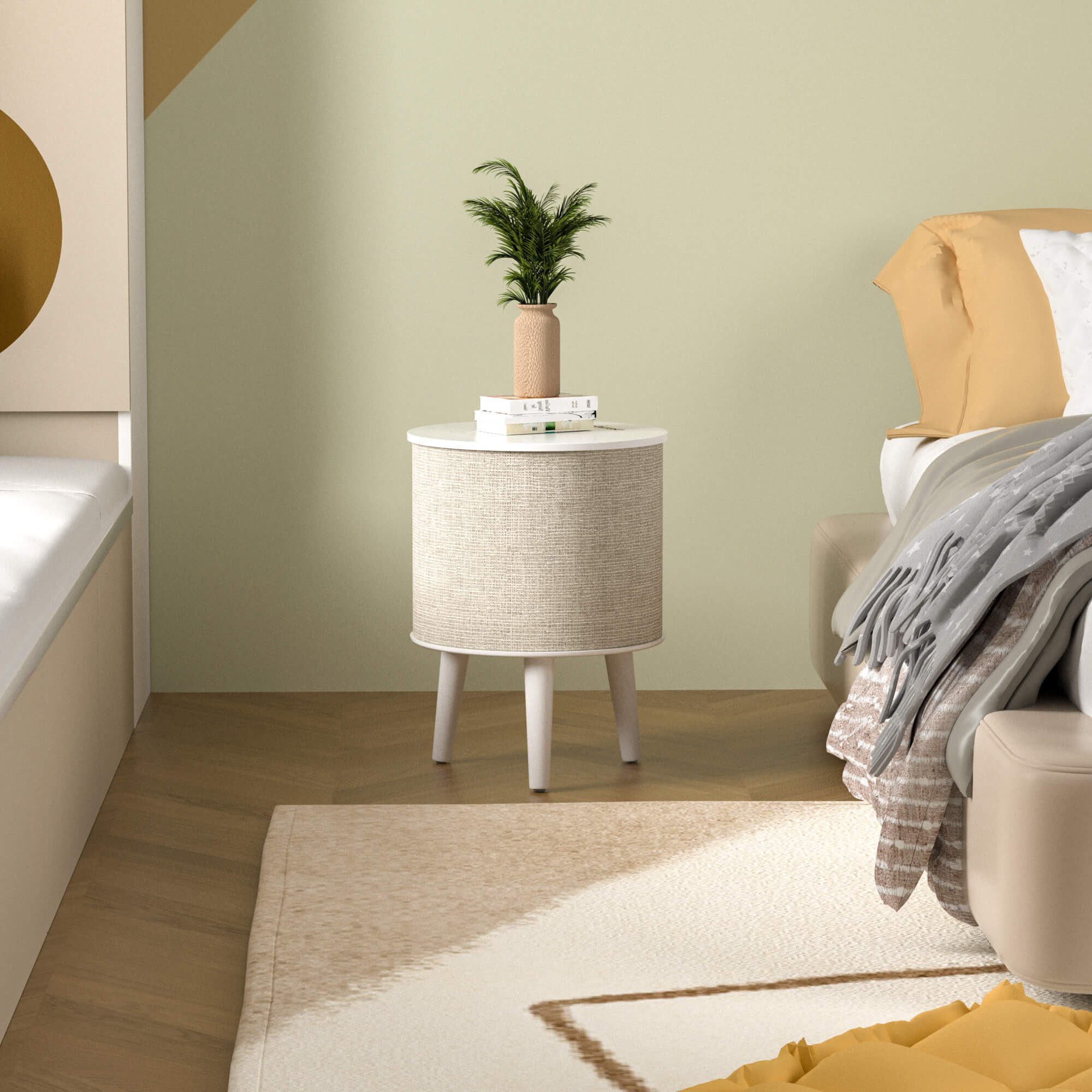 Nourest 4 in 1 Speaker Table with Wireless Charging and Touch Controls - 70W - Dream Relaxer