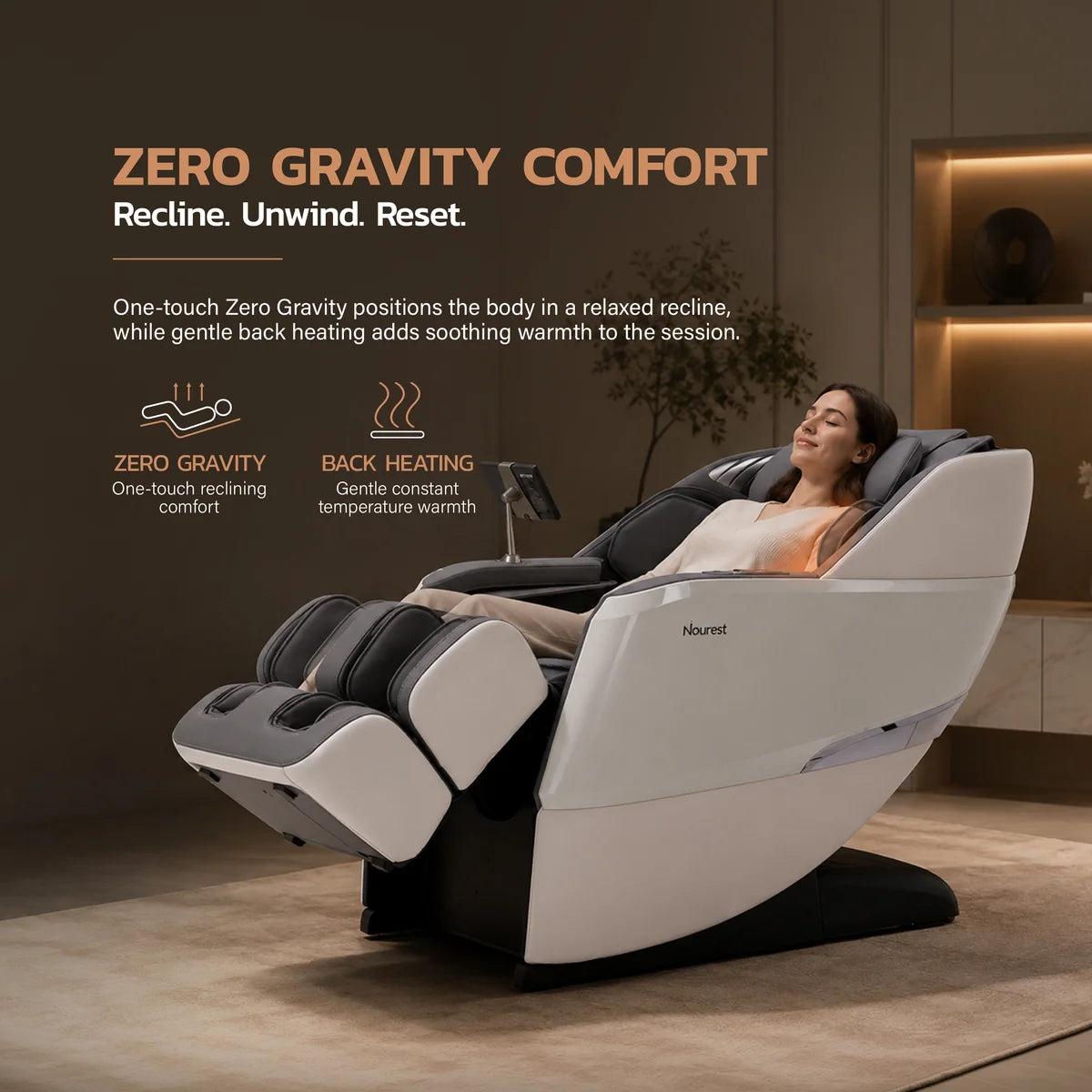 Nourest Eva Zero Gravity recline with back heating