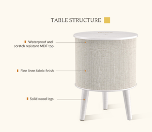 Nourest 4 in 1 Speaker Table with Wireless Charging and Touch Controls - 70W - Dream Relaxer