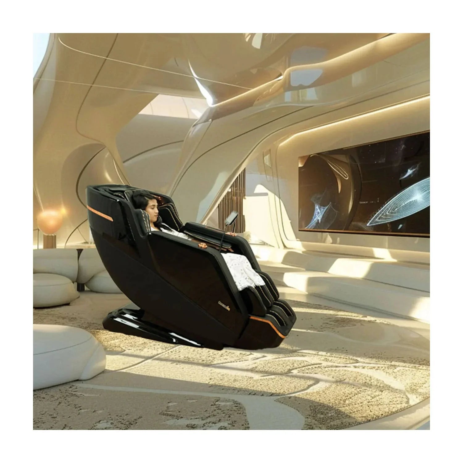 Nourest Lion 4D Dual Core Luxury Full Body Massage Chair with Health Detection - Dream Relaxer