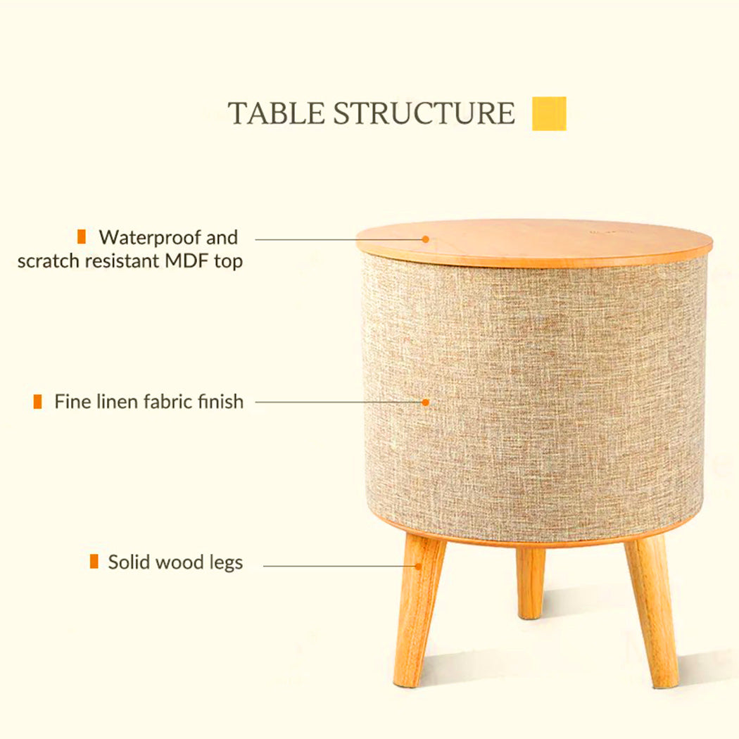 Nourest 3 in 1 Smart Wireless Charging Table with Bluetooth Speakers & USB Station - 50W - Dream Relaxer