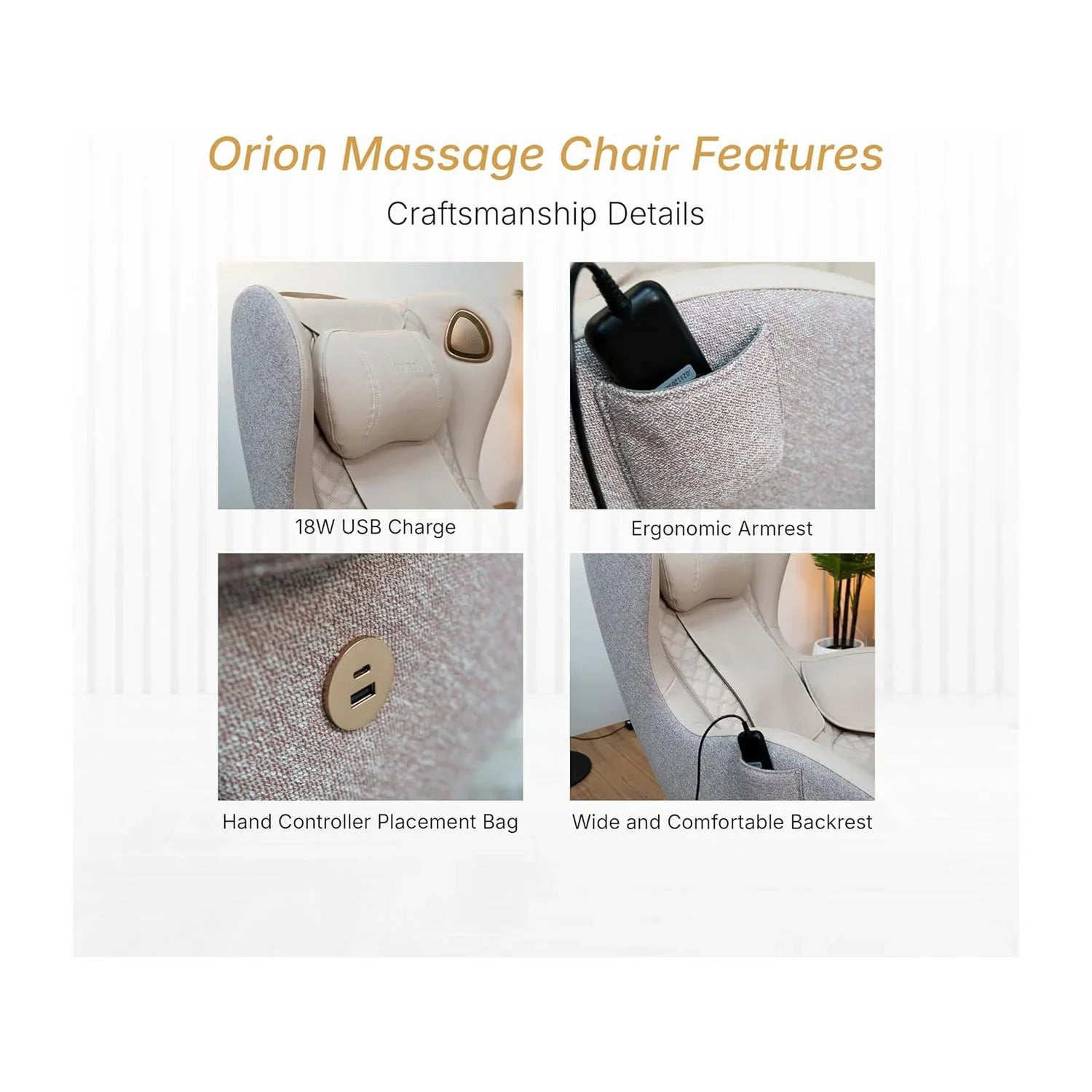 Nourest Orion 3D Rocking Recline Massage chair With Ottoman - Dream Relaxer