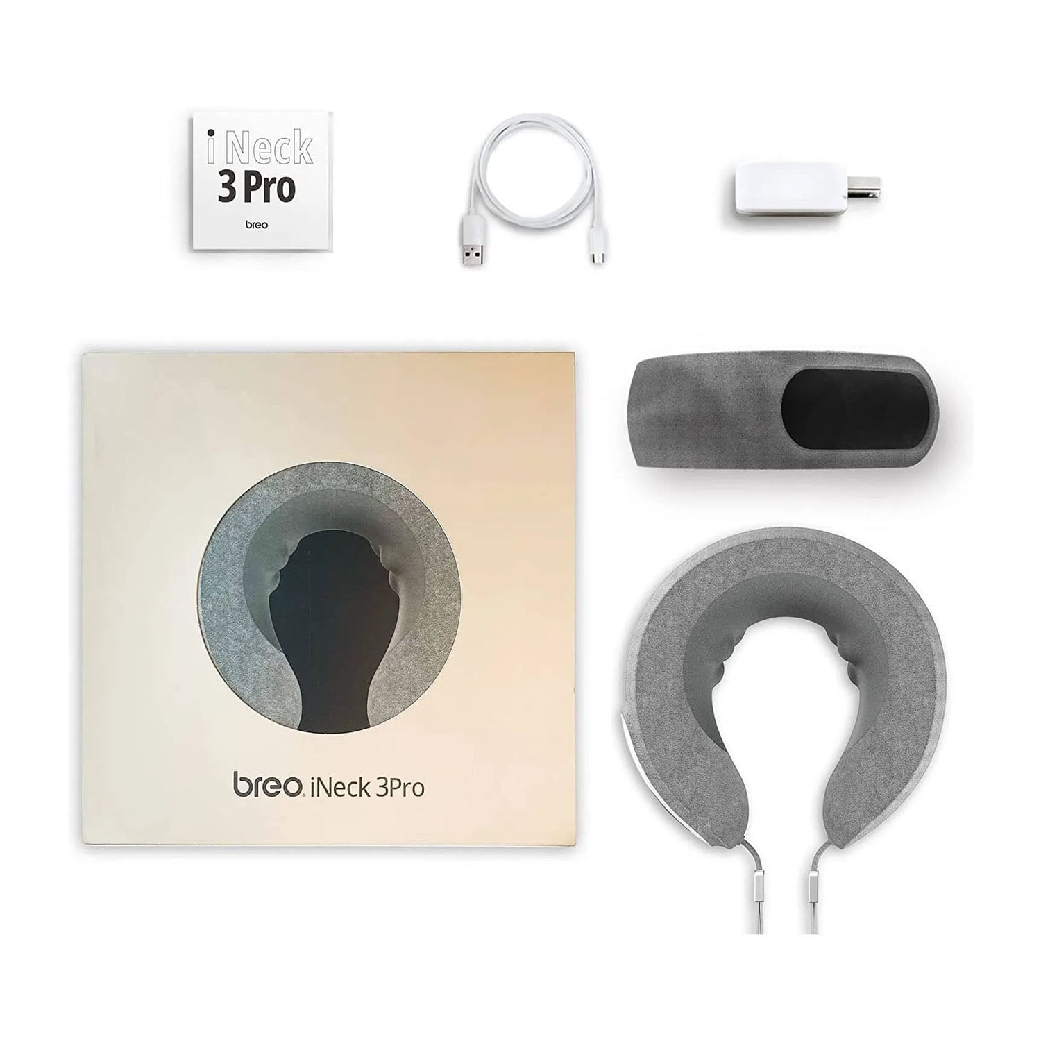 iNeck 3 Wireless Neck Massager with Heat - Grey Neck Massager