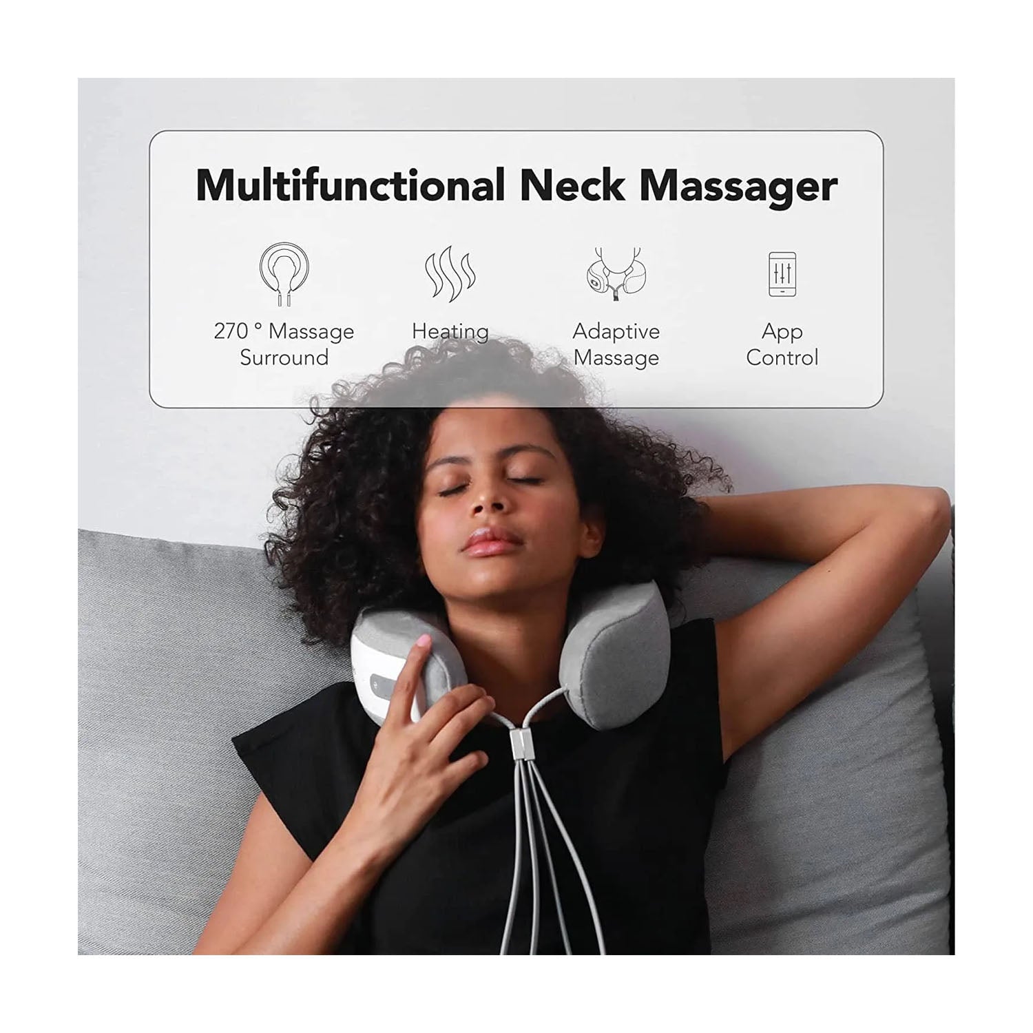 iNeck 3 Wireless Neck Massager with Heat - Grey Neck Massager