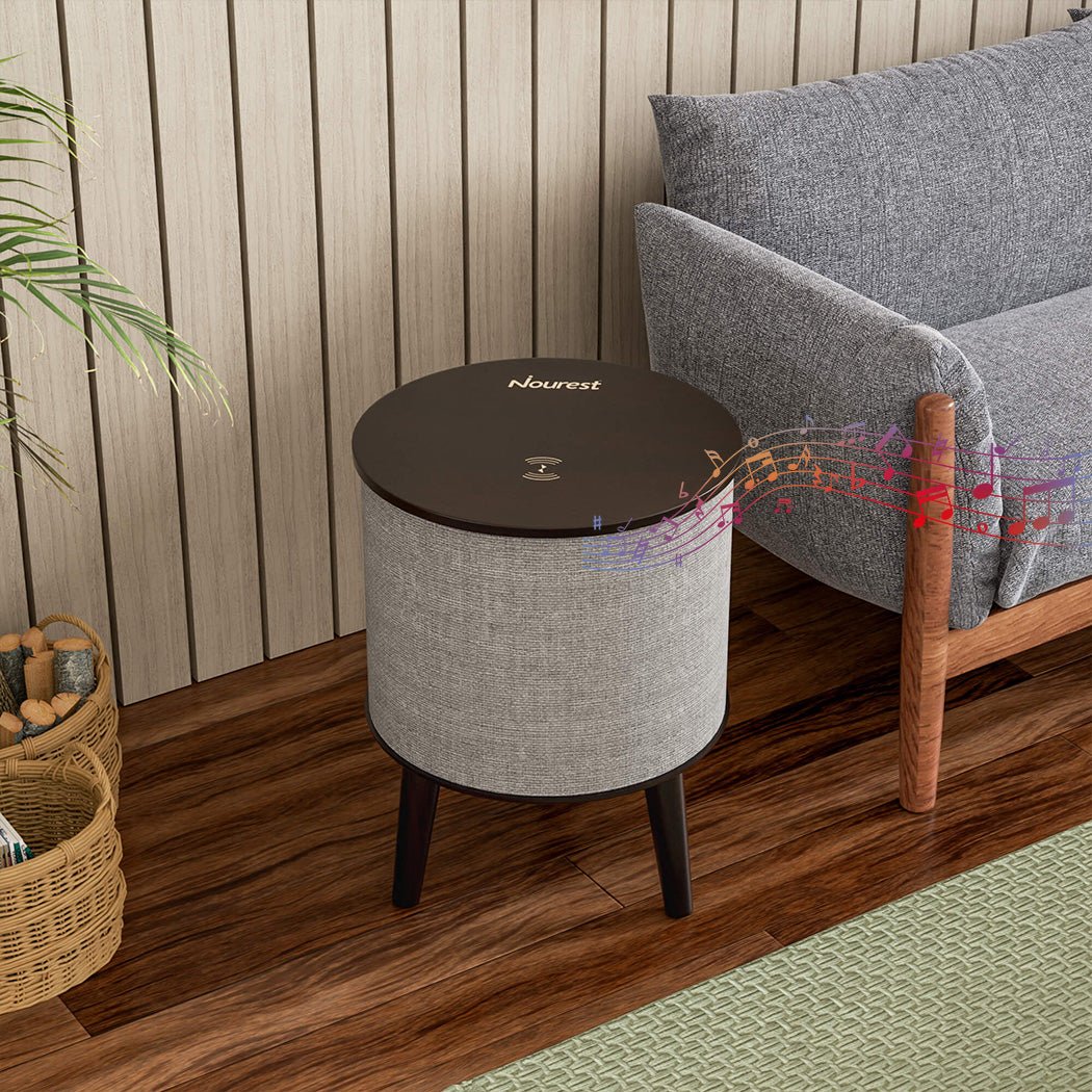 Nourest 3 in 1 Smart Wireless Charging Table with Bluetooth Speakers & USB Station - 50W Accessories