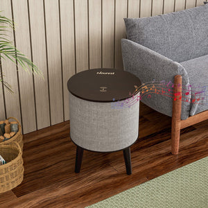 Nourest 3 in 1 Smart Wireless Charging Table with Bluetooth Speakers & USB Station - 50W Accessories
