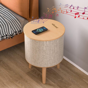 Nourest 3 in 1 Smart Wireless Charging Table with Bluetooth Speakers & USB Station - 50W Accessories