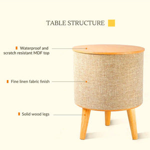 Nourest 3 in 1 Smart Wireless Charging Table with Bluetooth Speakers & USB Station - 50W Accessories
