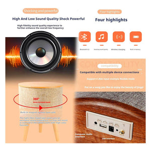 Nourest 3 in 1 Smart Wireless Charging Table with Bluetooth Speakers & USB Station - 50W Accessories