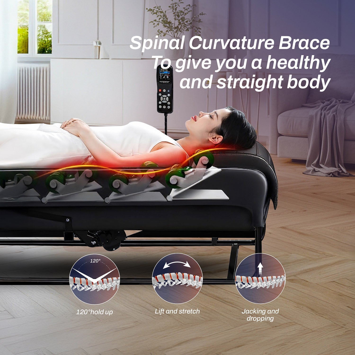 Nourest M4 Therapeutic Massage Bed with Jade Stone Roller Massage Bed