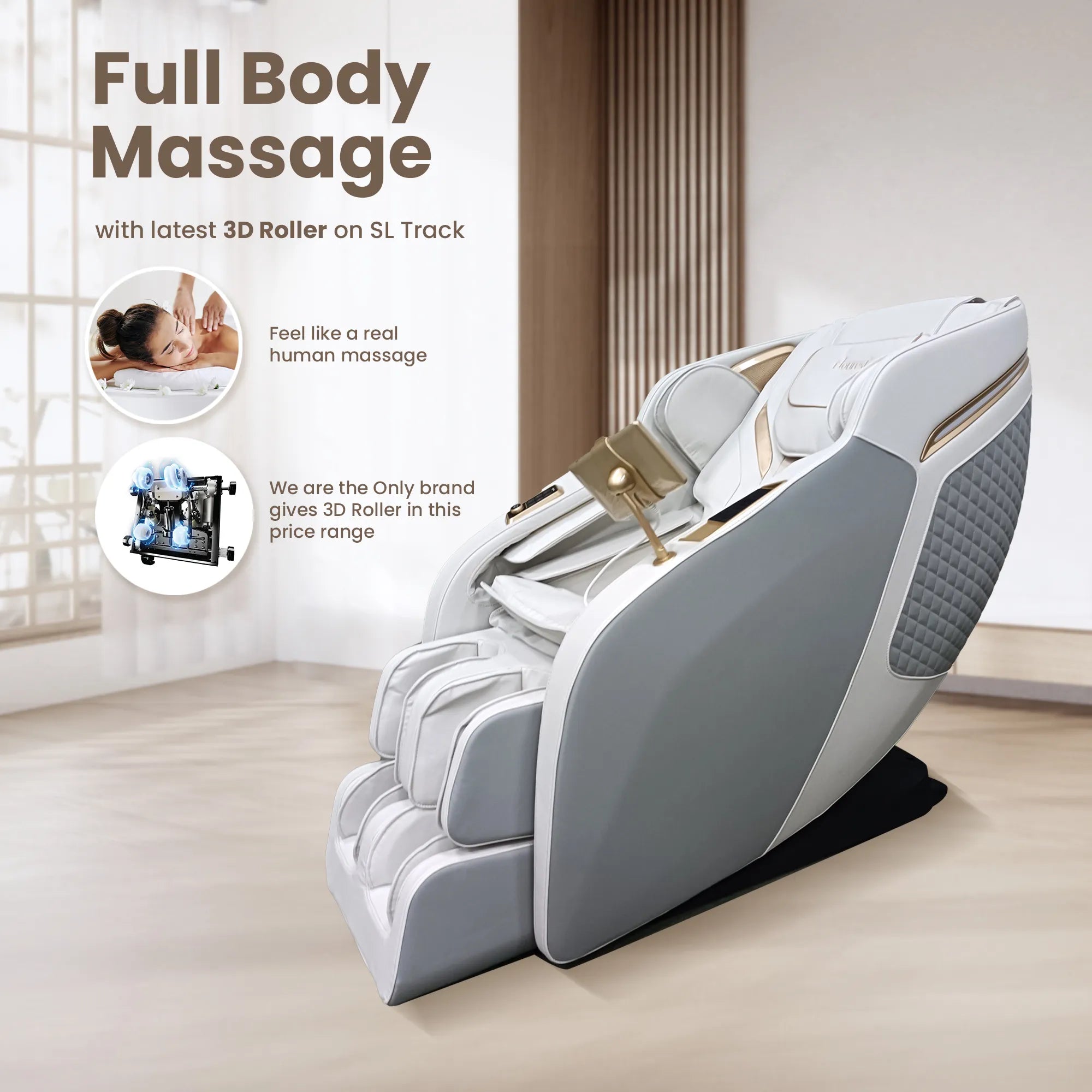 Nourest Nexo Full Body 3D Massage Chair with SL Track Massage Chairs