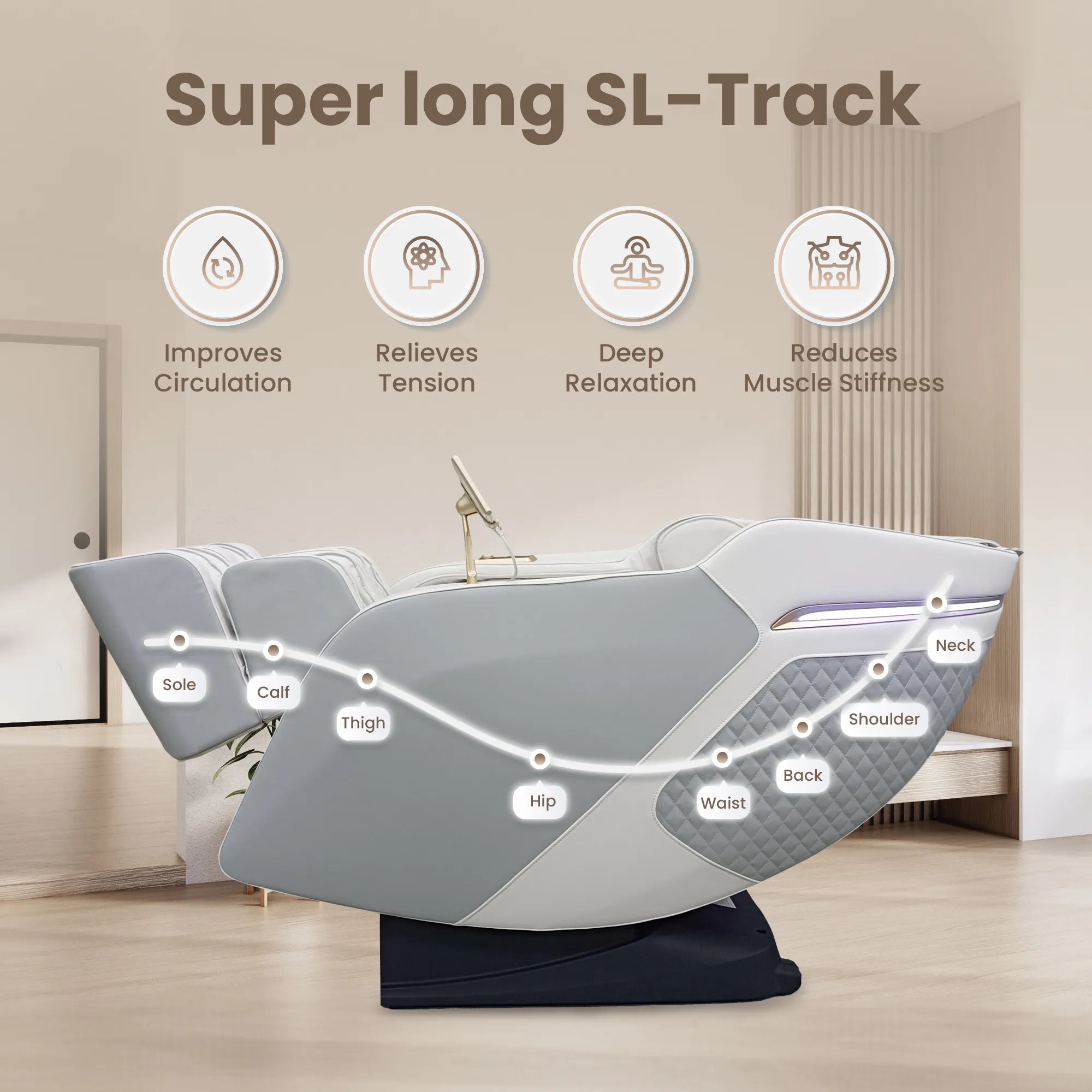 Nourest Nexo Full Body 3D Massage Chair with SL Track Massage Chairs