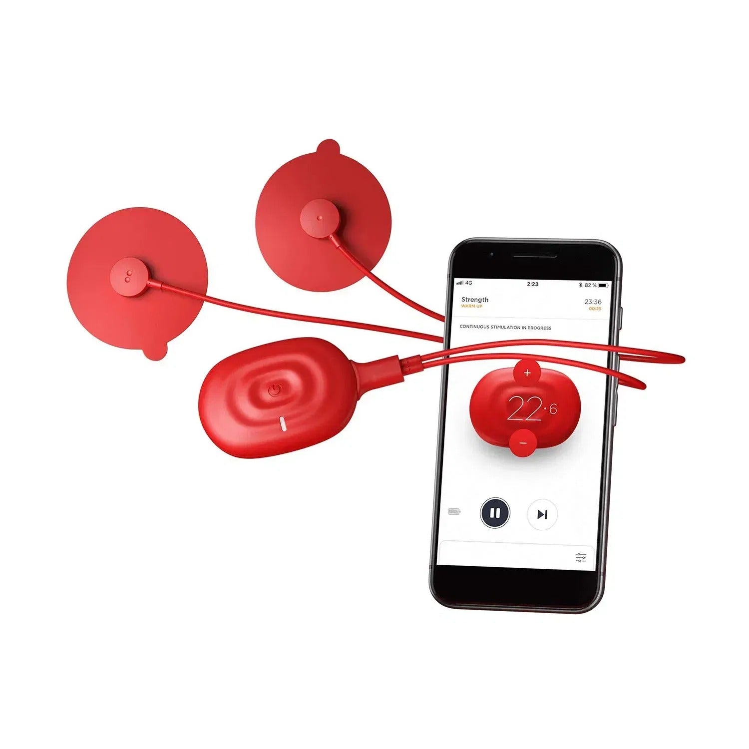 Therabody PowerDot Uno 2.0 Electric Muscle Stimulator Red