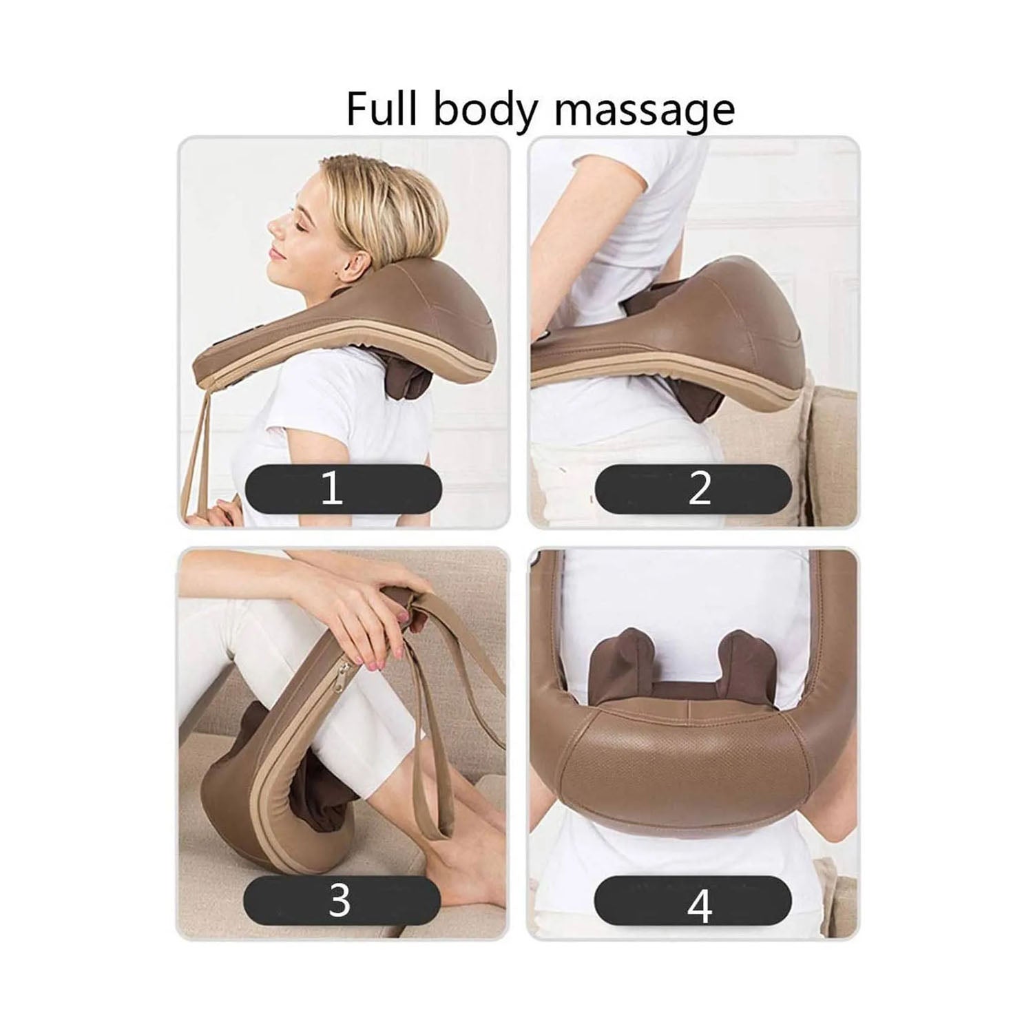 uNeck 3D Neck shoulder massager (Brown) - Dream Relaxer
